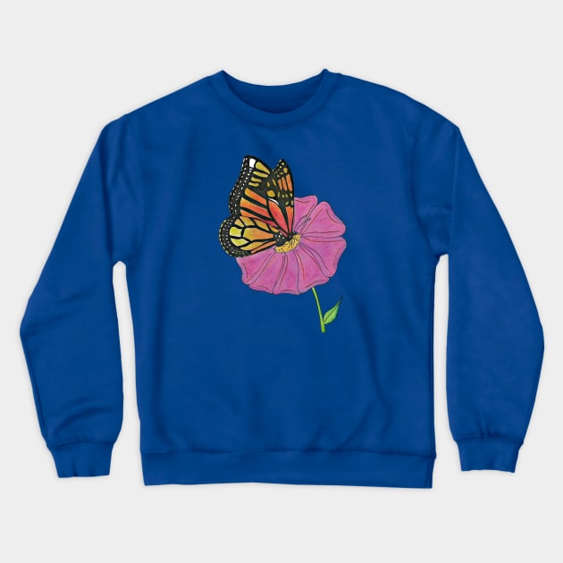 Monarch Butterfly Crewneck Sweatshirt by ARTWORKandBEYOND